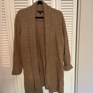 Banana Republic Tan Long Coatigan/Cardigan size Large